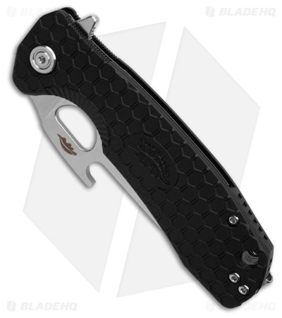 Honey Badger Knives Lg Opener Sandvik 14C28N Linerlock Knife Black (3.6" Satin) 