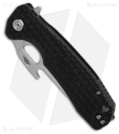 Honey Badger Knives Large Opener Linerlock Knife Black (3.6" Satin) 