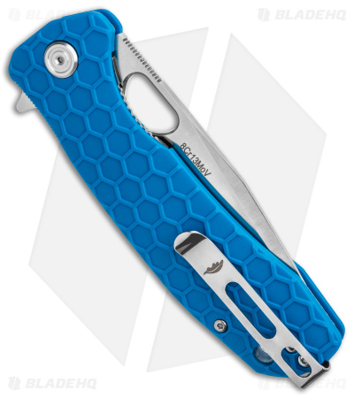 Honey Badger Knives Large Flipper Tanto Blue FRN (4" Satin)