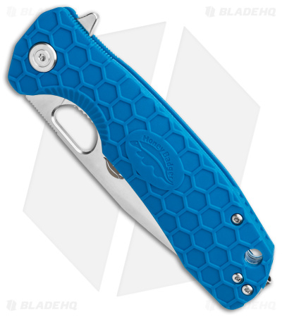 Honey Badger Knives Large Flipper Tanto Blue FRN (4" Satin)