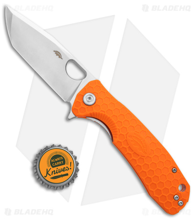 Honey Badger Knives Large Flipper Tanto Orange FRN (4" Satin)