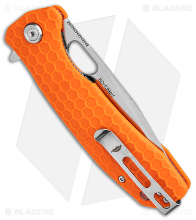 Honey Badger Knives Large Flipper Tanto Orange FRN (4" Satin)