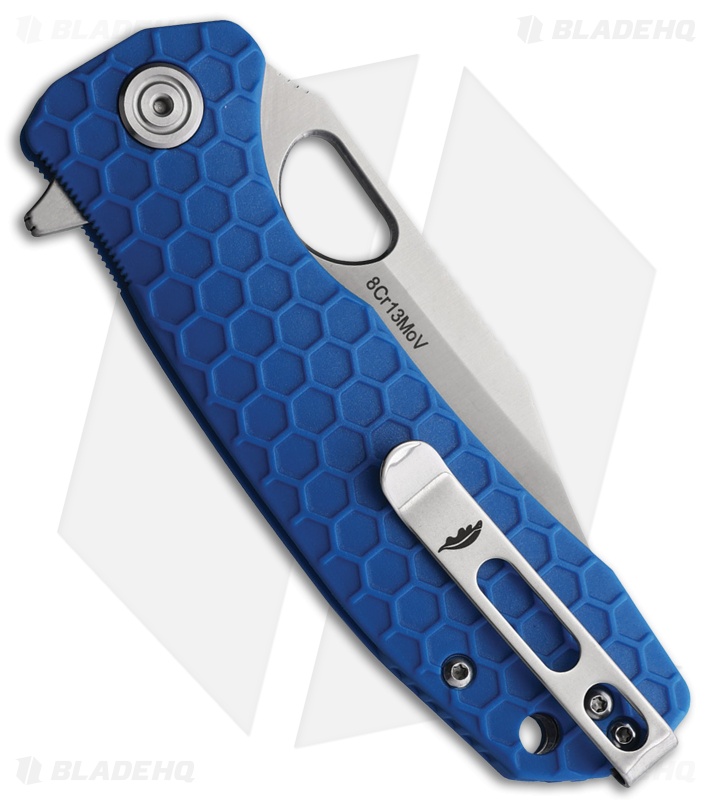 Honey Badger Knives Medium Flipper D2 Clip Point Blue FRN