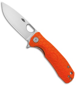 Honey Badger Knives Medium Flipper Drop Point Orange FRN (3.25" Satin D2) 