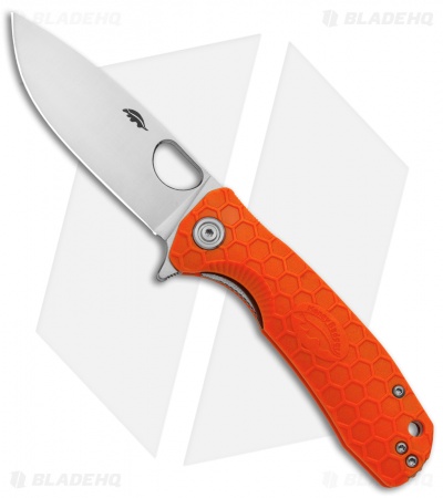 Honey Badger Knives Medium Flipper Drop Point Orange FRN (3.25" Satin D2) 