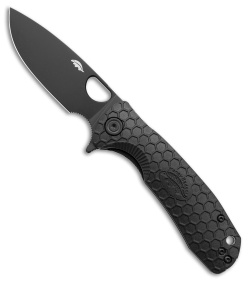 Honey Badger Knives Medium Flipper Drop Point Black FRN (3.25" Black DLC) 