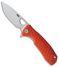 Honey Badger Knives Medium Flipper Drop Point Orange FRN (3.2" Satin 8Cr13MoV) 