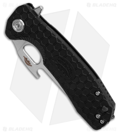 Honey Badger Knives Medium Opener Linerlock Knife Black FRN (3.25" Satin) 