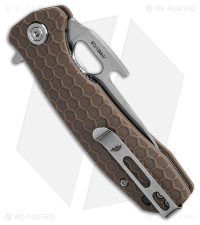 Honey Badger Knives Medium Opener Linerlock Knife Tan FRN (3.25" Satin) 