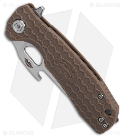 Honey Badger Knives Medium Opener Linerlock Knife Tan FRN (3.25" Satin) 