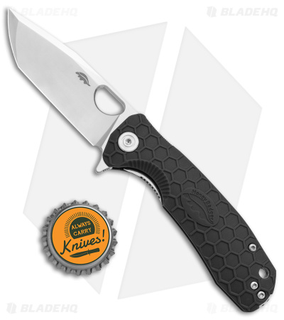 Honey Badger Knives Medium Flipper Tanto Black FRN (3.5" Satin)