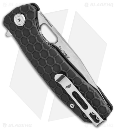 Honey Badger Knives Medium Flipper Tanto Black FRN (3.5" Satin)