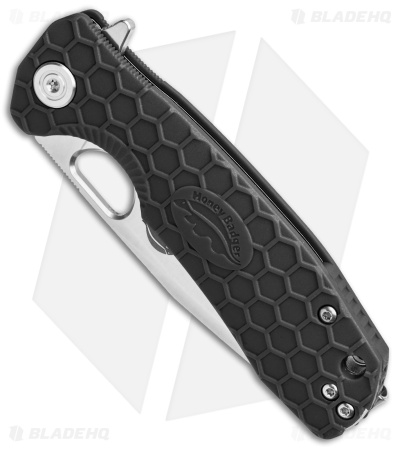 Honey Badger Knives Medium Flipper Tanto Black FRN (3.5" Satin)