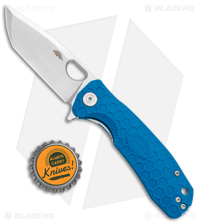 Honey Badger Knives Medium Flipper Tanto Blue FRN (3.5" Satin)
