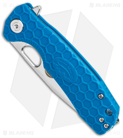 Honey Badger Knives Medium Flipper Tanto Blue FRN (3.5" Satin)