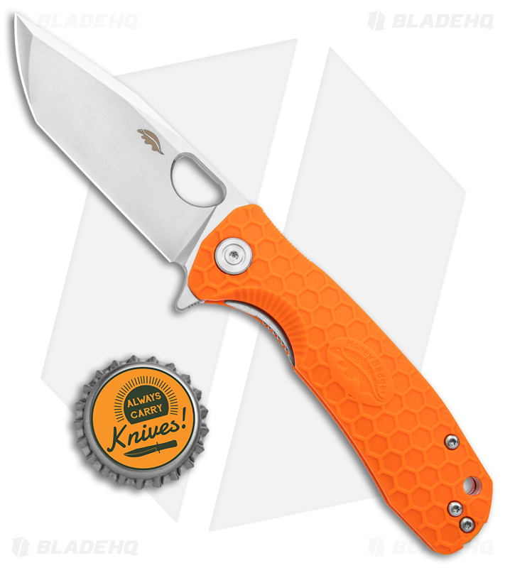 Honey Badger Medium Flipper Knife Tanto Orange - Blade HQ