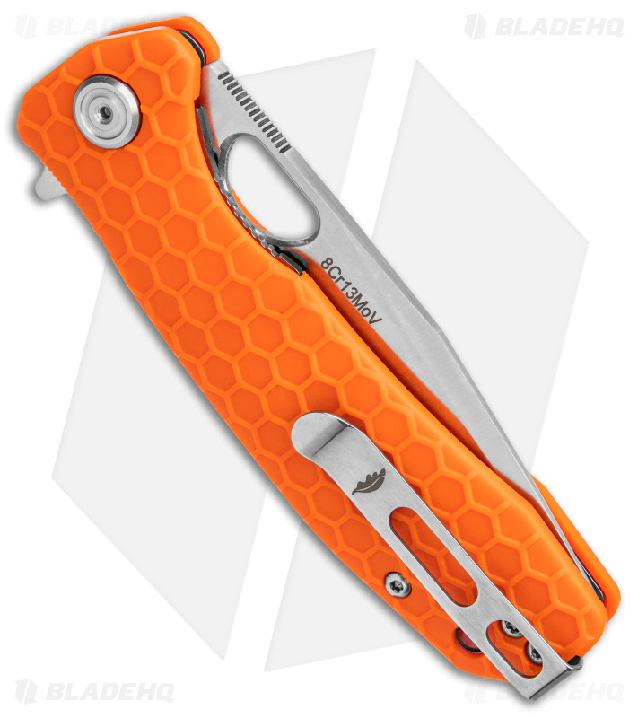 Honey Badger Knives Medium Flipper Tanto Orange FRN (3.5" Satin)