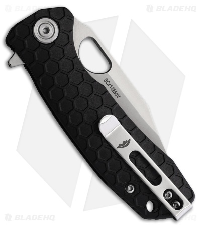 Honey Badger Knives Small Flipper D2 Clip Point Black FRN (3" Satin)