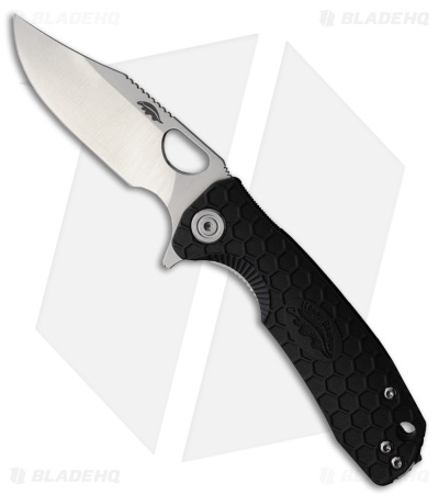 Honey Badger Knives Small Flipper D2 Clip Point Black FRN (3" Satin)