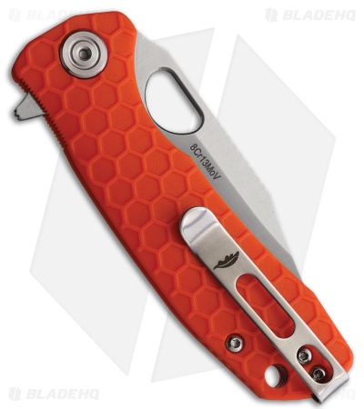 Honey Badger Knives Small Flipper D2 Clip Point Orange FRN (3" Satin)