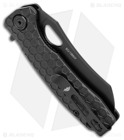 Honey Badger Knives Small Wharncleaver Flipper Knife Black (2.8" Black DLC)