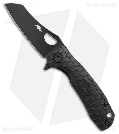 Honey Badger Knives Small Wharncleaver Flipper Knife Black (2.8" Black DLC)