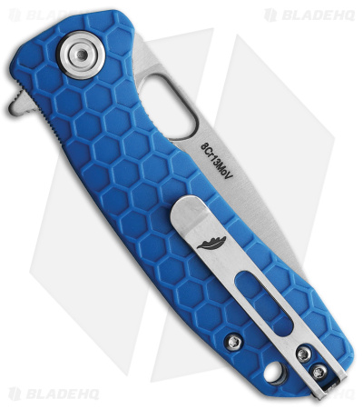 Honey Badger Knives Small Liner Lock Flipper Knife Blue FRN (2.8" Satin)