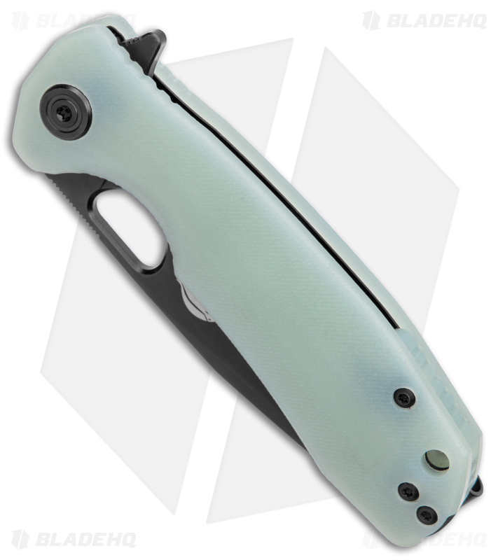 Honey Badger Knives Medium Flipper Tanto Jade G-10 (3.5" Black) HB1287