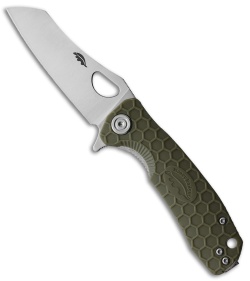 Honey Badger Knives Small Wharncleaver Green FRN (2.8" Satin)