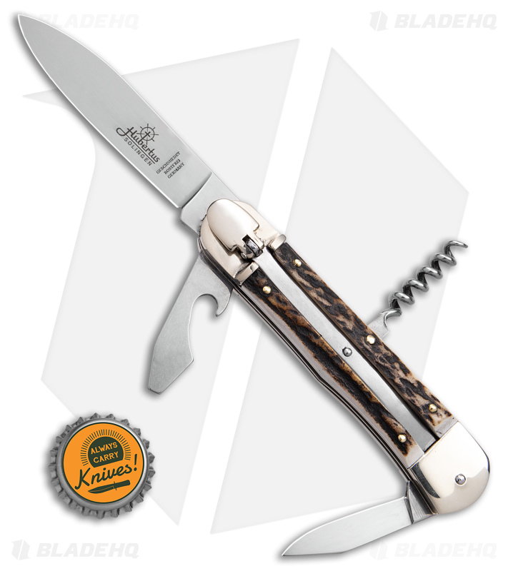 Hubertus 7.75" Large Lever Lock Automatic Knife (3.4" Satin)