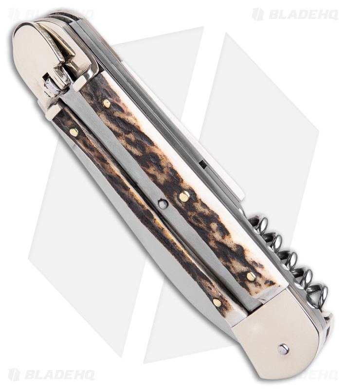 Hubertus 7.75" Large Lever Lock Automatic Knife (3.4" Satin)