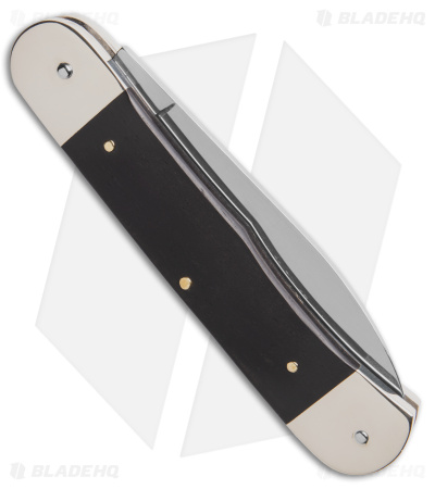 Hubertus 7.75" Lever Lock Ebony Automatic Knife (3.375" Satin)