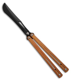 JF-Knifeworks Balisong Butterfly Knife The Beak Electro CF Orange (4.75" PVD)