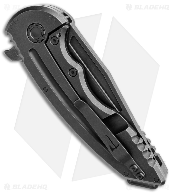 Jake Hoback Knives Husky Frame Lock Knife Black Titanium (3.75" Black SW) 