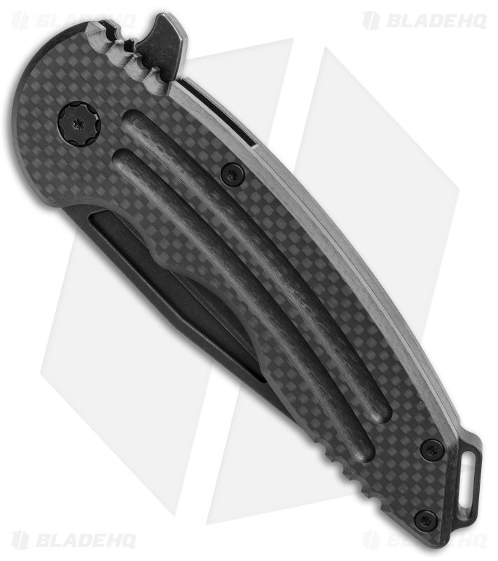 Jake Hoback Knives | Husky Knife | Black Ti + Carbon Fiber - Blade HQ