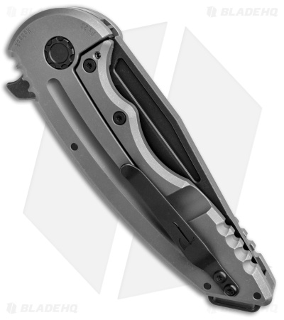 Jake Hoback Knives Husky Frame Lock Knife Titanium (3.75" Black SW) 