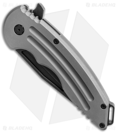 Jake Hoback Knives Husky Frame Lock Knife Titanium (3.75" Black SW) 
