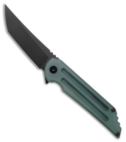 Jake Hoback Knives Kwaiback MK6 Frame Lock Knife Forest Green G-10 (3.75" Black)