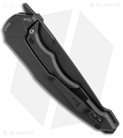 Jake Hoback Knives OneSam Frame Lock Knife Black SW Titanium(3.25" Black SW)