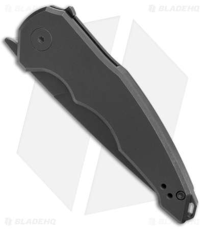 Jake Hoback Knives OneSam Frame Lock Knife Black SW Titanium(3.25" Black SW)