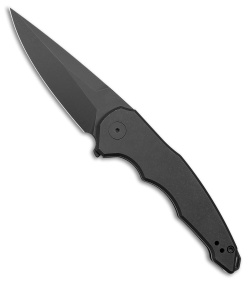 Jake Hoback Knives OneSam Frame Lock Knife Black SW Titanium(3.25" Black SW)