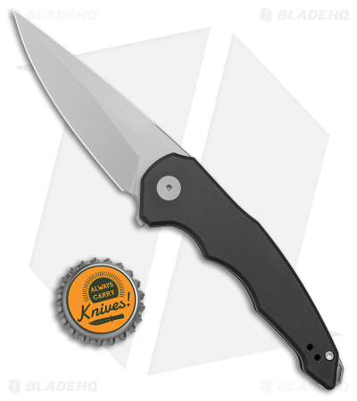 Jake Hoback Knives OneSam Frame Lock Knife Black SW Titanium(3.25" Stonewash)