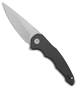 Jake Hoback Knives OneSam Frame Lock Knife Black SW Titanium(3.25" Stonewash)