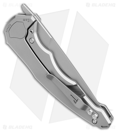 Jake Hoback Knives OneSam Frame Lock Knife Stonewash Titanium(3.25" Stonewash)