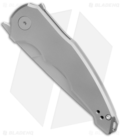 Jake Hoback Knives OneSam Frame Lock Knife Stonewash Titanium(3.25" Stonewash)