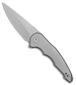 Jake Hoback Knives OneSam Frame Lock Knife Stonewash Titanium(3.25" Stonewash)