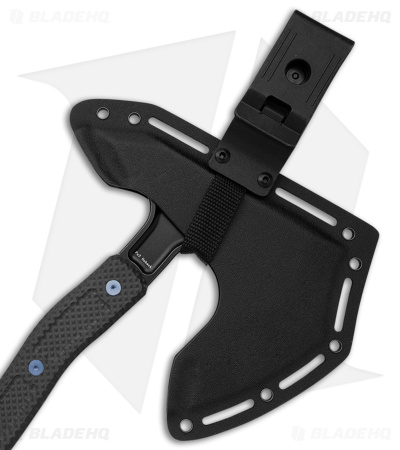 Jake Hoback Knives Ps2 Axe Carbon Fiber w/ Kydex Sheath (Blue Bolts + Black SW)