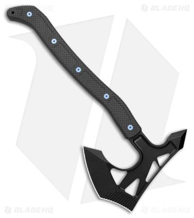 Jake Hoback Knives Ps2 Axe Carbon Fiber w/ Kydex Sheath (Blue Bolts + Black SW)