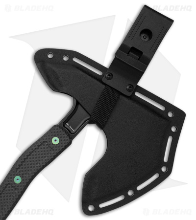 Jake Hoback Knives Ps2 Axe Carbon Fiber w/ Kydex Sheath (Green Bolts + Black SW)