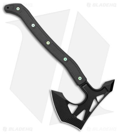 Jake Hoback Knives Ps2 Axe Carbon Fiber w/ Kydex Sheath (Green Bolts + Black SW)